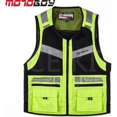 Jacket Motorcycle Reflective vest Locomotive Mens cycling suit Safety Four Seasons vest shines night Store No.34
