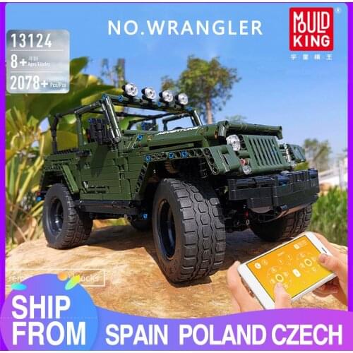 MOULD KING 13124 MOC Technical SUV Car Toys Motorized Jeeps Adventure Off-road Model Building Blocks Bricks Kids Christmas Gifts