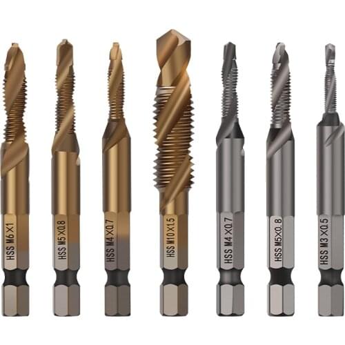 Machine taps drills tapping composite drills and taps one-piece spiral titanium-plated M3M4M5M6M8M10