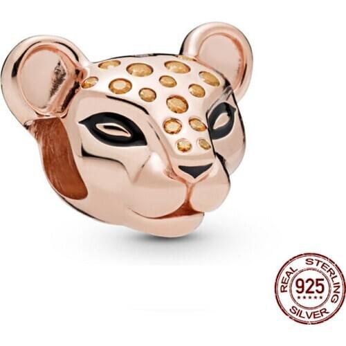 Classic 100% 925 Sterling Silver Beads Sparkling Lion Princess Charms fit Original Pandora Bracelets Women DIY Jewelry