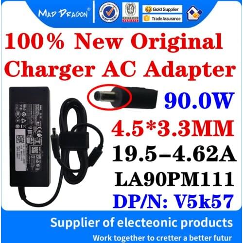 New Original V5k57 0V5k57 For Dell XPS 13 L321X L322x 9343 Adapter 19.5V 4.62A 90.0W 4.5*3.3mm LA90PM111 Laptop Power Charger