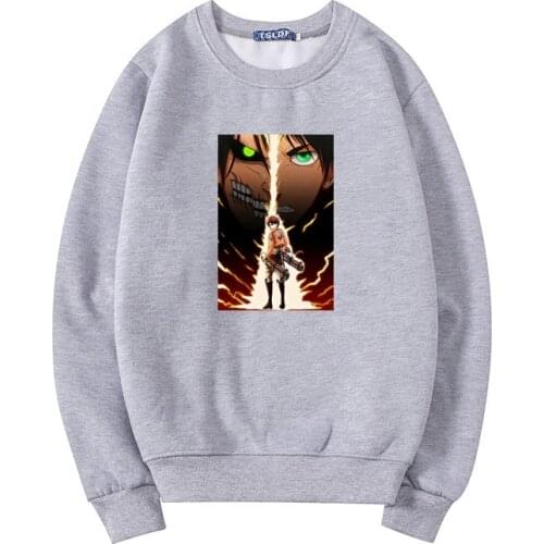 2021 Autumn Anime Womens Hoodies Attack on Titan Unique Long Sleeve Hoodied Hip-hop Sweatshirt Japanese Casual Pullovers