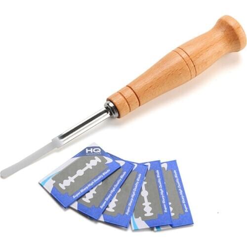 Plastic/Wooden Bread Lame Tools Bakery Scraper Bread Knife/Slicer/Cutter Dough Breads Scoring Lame with Blades and Cover