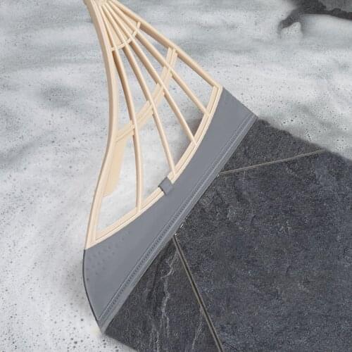 Rubber Broom Hand Push Sweeper Magic Broom Floor Wiper Squeegee for Floor Cleaning Floor Squeegee Sweeping Brush Pet Hair Broom