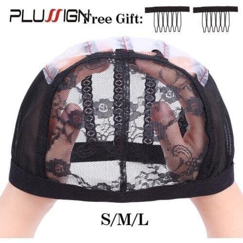 Wig Net Cap Weaving Caps 1pcs Ventilated Wig Cap With 2pcs Wig Combs Hair Clip Wig Making Accessories Dome Mesh Cap Making Tools