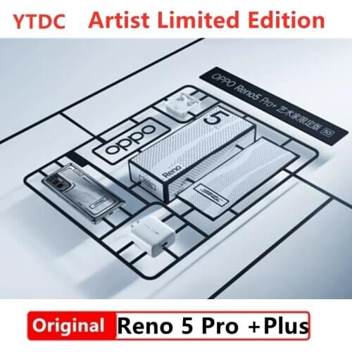 Original OPPO Reno 5 Pro + Plus 12GB 256GB 5G Snapdragon 865 6.55inch OLED Screen 4500mAh 65W SuperVOOC Charger 50.0MP Camera