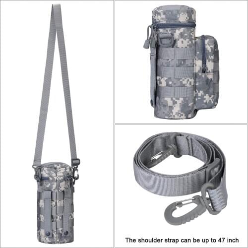 Sniper Bottle Pouch 1000D Nylon Tactical EDC Water Bottle Carrier with Detachable Shoulder MOLLE pouch