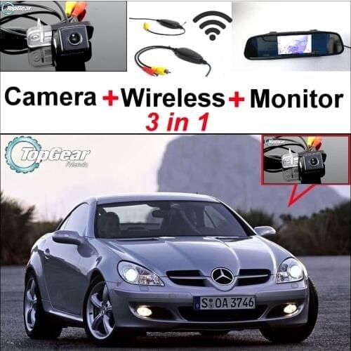 Special WiFi Camera + Wireless Receiver + Mirror Monitor Rear View Back up Parking System 3 in 1 For Mercedes Benz MB SLK R171
