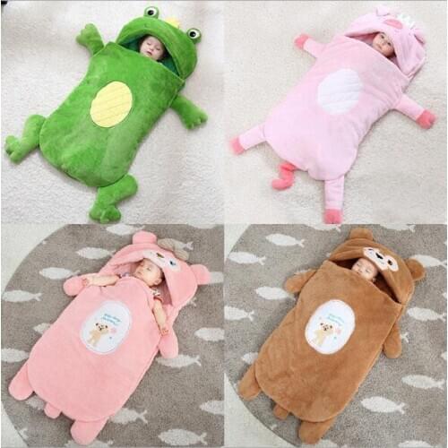 Super Soft Plush Sleeping Bags for Toddler Children Boys Girls Frog/Bear/Piggy Fun Animal Sleeping Bag