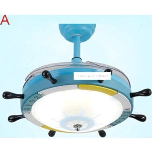 New 24W 220v 42SW-0004 Rudder Cartoon Child Ceiling Fan Bedroom Variable Light Variable Frequency Ceiling Fan + Remote Control