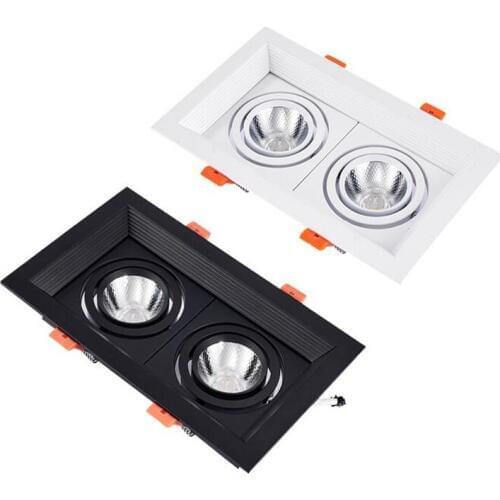 High quality 2 azimuth 360 degree adjustment Dimmable LED COB Downlights 85-265V 5W 10W 20W LED Ceiling recessed Lamp Spot Light