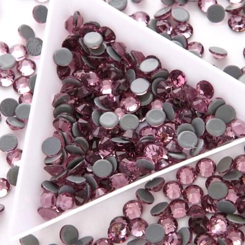 Top Quality SS6-SS30 Glass Crystal DMC HotFix Rhinstones Glue Back Multicolor Flatback Iron-on Hot fix Crystal Stone For Clothes