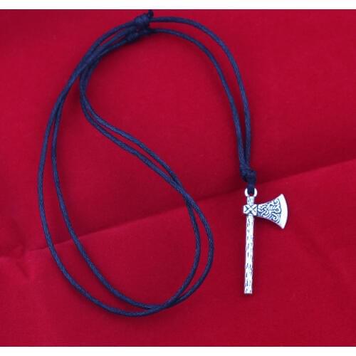 Jewelry Trends antique Silver Viking Battle Axe Pendant Necklace wheat bracelet Necklaces
