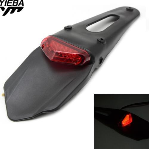 For CR EXC WRF 250 400 426 450 Dirt Bike Motocross Motorcycle Rear Fender LED Tail Brake Light Taillight w/Bracket Universal