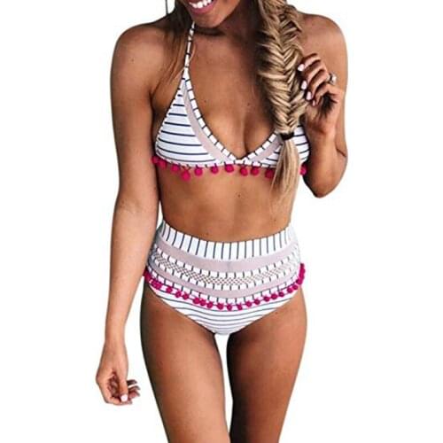 2020 Women High Waist Sexy Bikini Set Push Up Swimsuit Two Piece Swimwear Swim Separate Female Brazilian Bathing Suit