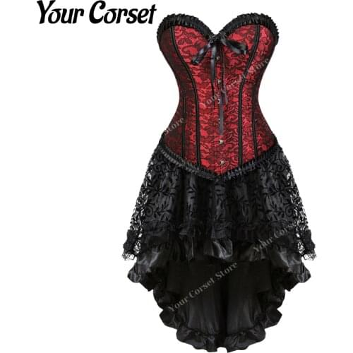 Steampunk Corset Dress Plus Size Corset Top Vintage Gohtic Renaissance Costumes for Women Moulin Rouge Burlesque Corset