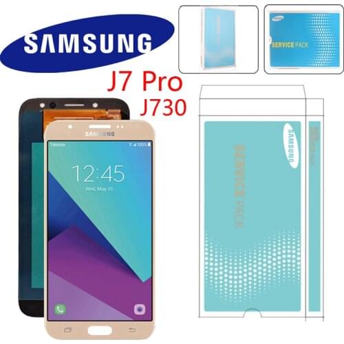 Original 5.5" Super Amoled LCD For Samsung Galaxy J7 Pro 2017 J730 J730F Display Touch Screen Digitizer Assembly Replacement