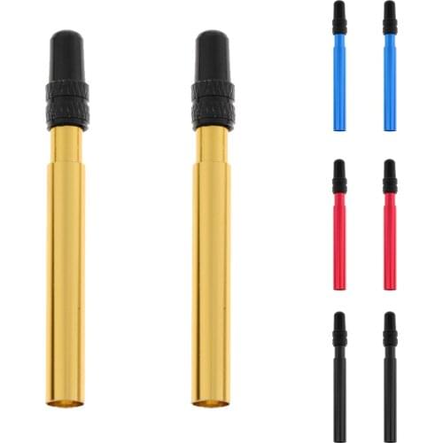 1 Pair 50mm Aluminum Alloy Bike Cycle Presta Valve Extenders With Caps MTB Mountain Rode Bike Bicycle Parts