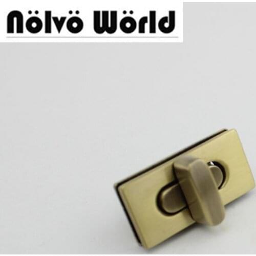 20sets/lot 5colors High quality Retro Rechteckig lock metal functional lock for handbags factory DIY hardware wholesale price