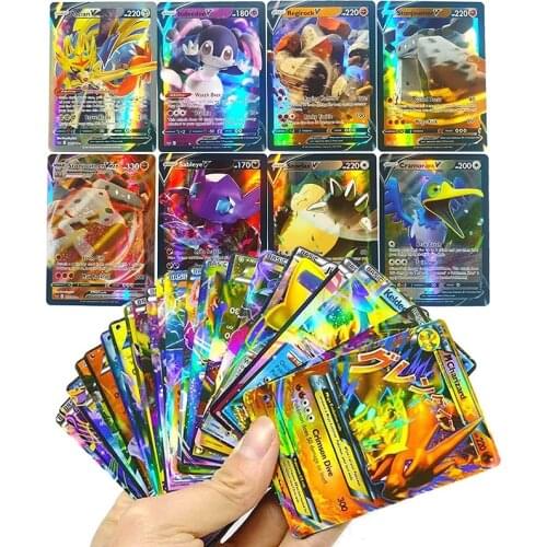 20 Pcs No Repeat English Pokemon Card GX Tag Team EX Mega Shiny Card Game Battle Carte Trading Children Collection Shining Toys