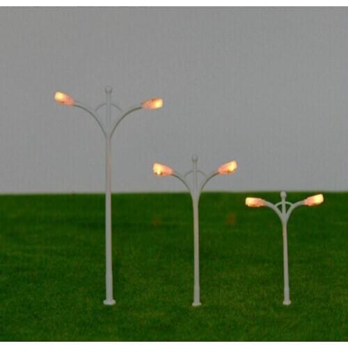 20pcs/Lot 1:100 1:150 1:200 N Scale Model Street Light In Architecture Building And Kits Toy