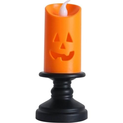 2022 Halloween Candle Light LED Colorful Candlestick Table Top Decoration Pumpkin Party Happy Halloween Party Decor For Home