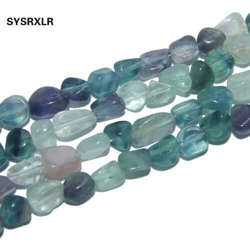 Free Shipping 5-12 MM Irregular Natural Stone Fluorite Stone Beads For Jewelry Making DIY Bracelet Necklace Material Strand