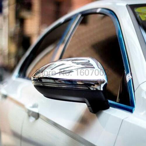 For Volkswagen Golf 7 MK7 2014 2015 2pcs ABS Car Rearview Mirror Cover Side Mirror Molding Trim Protector Decoration Accessories