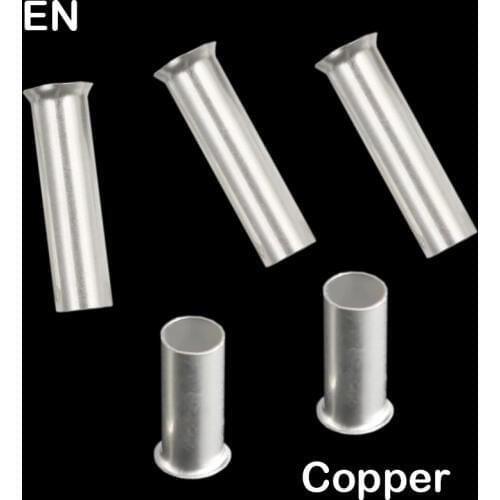 EN10-12 EN10-18 EN16-12 EN16-18 Copper Cold Press Sleeve Tube Non-Insulated Naked Connector Ferrule Cord End CrimpTerminal