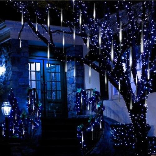 Holiday Strip Light 30cm/50cm LED Meteor Shower Garland Outdoor Waterproof Fairy Lights For Garden Street Christmas Decoration