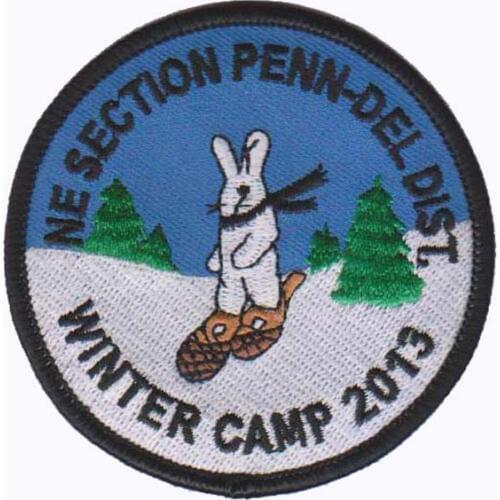 Customized Winter Camp Embroidered Patch Custom Patches for Clothes Merrow Border and PVC backing OEM Orders & MOQ50pcs