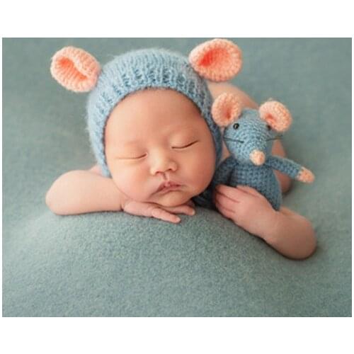 Newborn Photography Props Romper Set Hat Baby Photo Studio Shoot Clothes Boy and Girl Costume