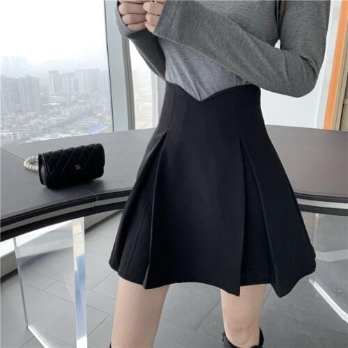Short Skirt Spring and Summer New A-line Skirt Korean Version of The High-waisted Thin All-match Short Skirt Waist Pleated Skirt