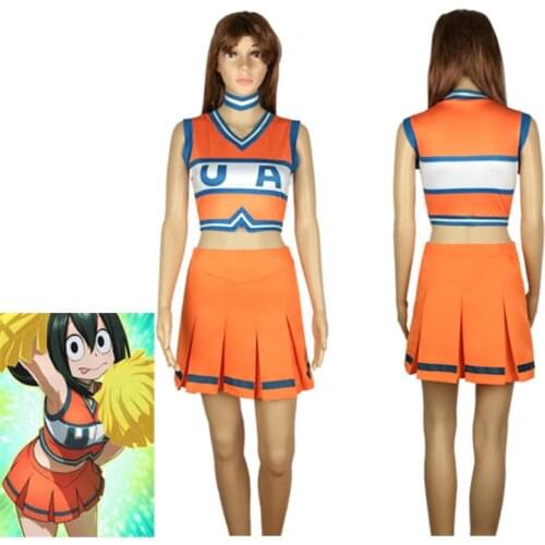 Anime My Hero Academia Mha Boku No Cheerleading Uniform Cosplay Costume Men Women Halloween Top Skirt
