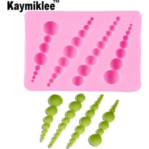 M097 DIY Cute Pearl String Beads Silicone Mold Cake Decorating Fondant Baking Mould
