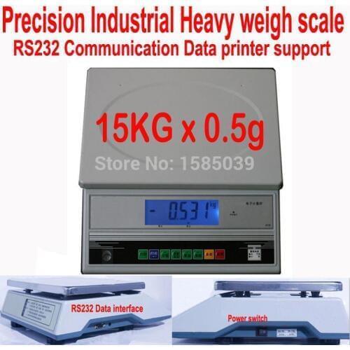 New precision electronic counting scale 15KG x 0.5g APTW418 RS232 Print industrial balance digital kitchen scale