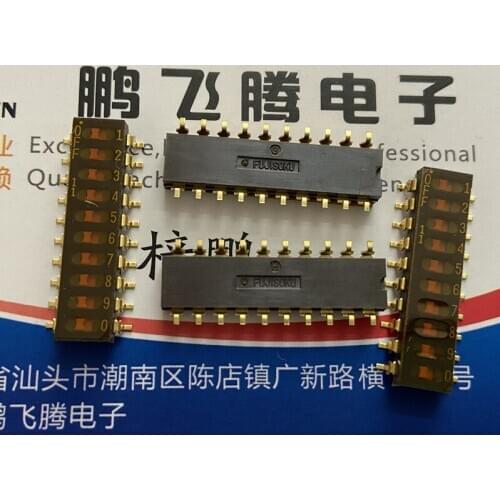 Original new 100% SMS710-E dial switch 10 bit flat dial code switch SMD 2.54mm