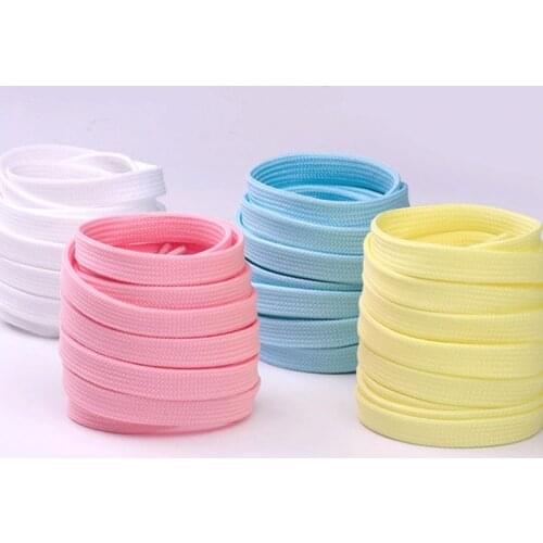 21 Colors Flat Shoe Laces Double Layer Fine Lines Weave Black White Shoelaces Used For High-top Casual Canvas Shoes AF1 Shoelace