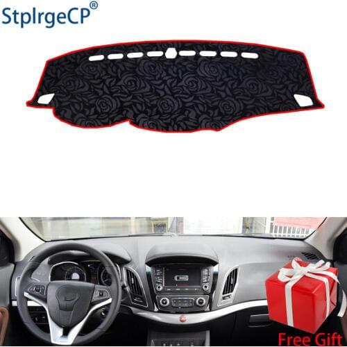 Rose Pattern Non-slip Car Dashboard Cover Dash Mat Pad DashMat ANti-UV Car Sticker for JAC REFINE S5 2013 2014-2017 Car Styling