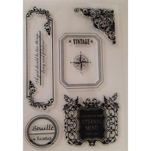 Transparent Rubber lace Stamp Clear Silicone Stamps for DIY Scrapbooking Decoration craft stamp sheet