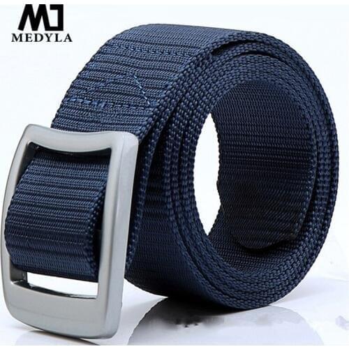 Mens Canvas Belt Alloy Square Buckle High Quality Nylon Belt Soft Outdoor Leisure Youth Belt Nylon For Men Quality Male Strap