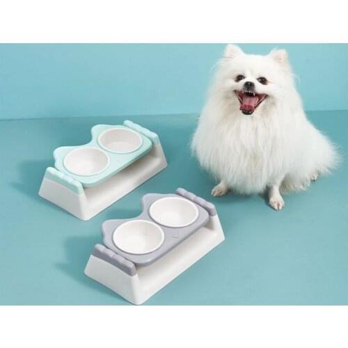 Dog Feeder Drinking Bowls for Dogs Cats Pet Food Bowl Comedero Perro Miska Dla Psa Gamelle Chien Chat Voerbak Hond D2225