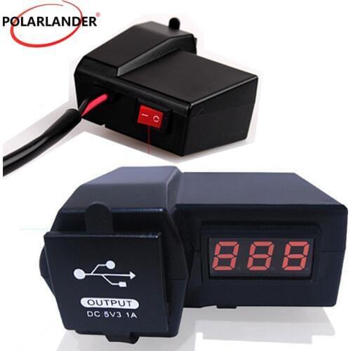 LED Digital Display Volt Meters Accessories Triple USB Charger Car Voltmeter Car USB Charger for Car Auto Motorcycle Boat Truck