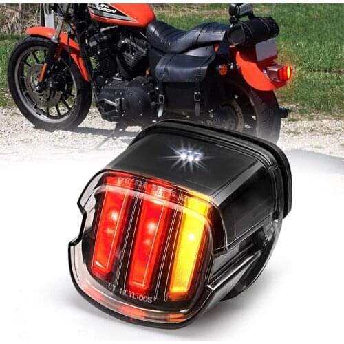 DOT Tail Rear Light LED Rear Lamp Taillight Brake Stop Turn Signals for Harley-Davidson Sportster Softail Dyna Lay Down