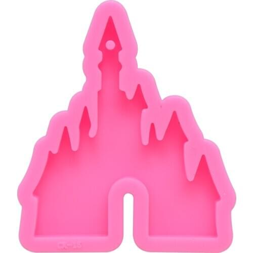 Castle Shape Mold Silicone For Making Key Ring Pendant Decoration Keychain Jewelry Epoxy Resin Rubber Handmade Tools Fairy Tale