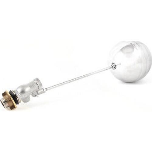 1PC Float Valve Silver Tone Metal Adjustable Floating Ball 1/2" PT Thread