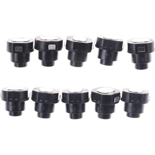 10PCS a lot Flashlight Torch Part Round Push Button Switch Black DC 30V 1A 10mm x 10mm (D*H)