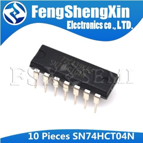 10pcs SN74HCT04N DIP-14 74HCT04 DIP SN74HCT04 DIP14 74HCT04N HEX INVERTERS IC