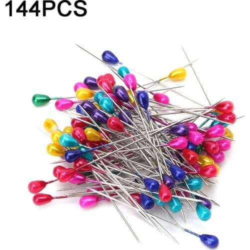 144Pcs/Set Extra Long Pearl Head Dressmaking Pins Wedding Corsage Florists Sewing DIY Tool G03 Drop ship