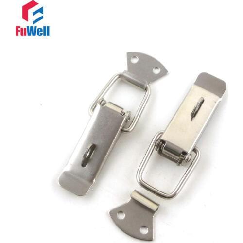 2pcs R002 Cabinet Case Boxes Toggle Latch Security Metal Spring Loaded Toggle Catch Hasp